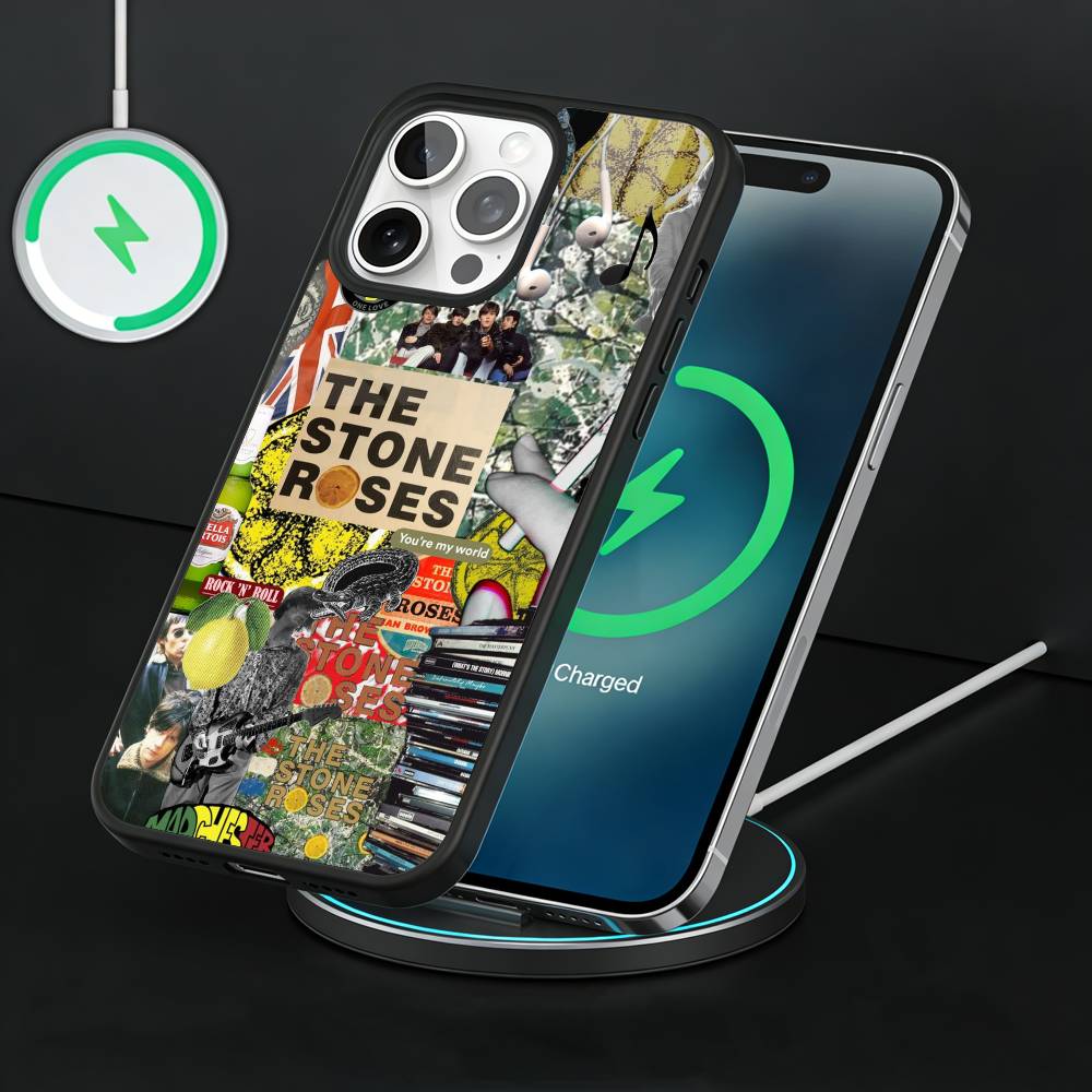 Band The S-Stone Roses Phone Case For iPhone17,16,15,14,13 Plus,Pro Max Magnetic For Magsafe Wireless Charging