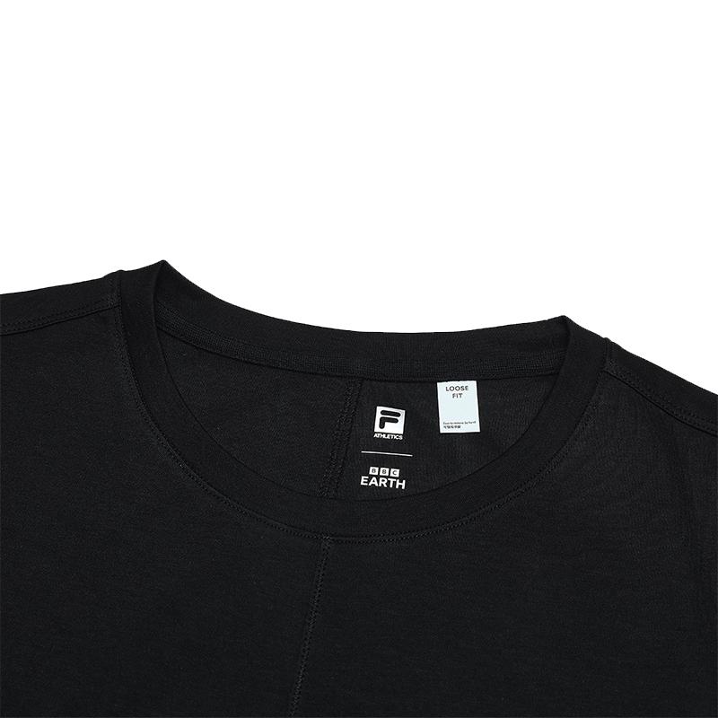FILA X BBC EARTH Carbon Neutral Simple Loose Fashion T-Shirt Men T-Shirts Deep-Black A51M437101FBK