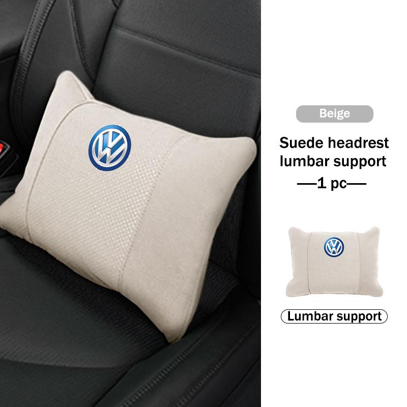 Hub Caps For Volkswagen VW Car Memory Foam Headrest Neck Pillow Protection Lumbar Support Scirocco Passat Polo B5 B6 B7 CC Tigua