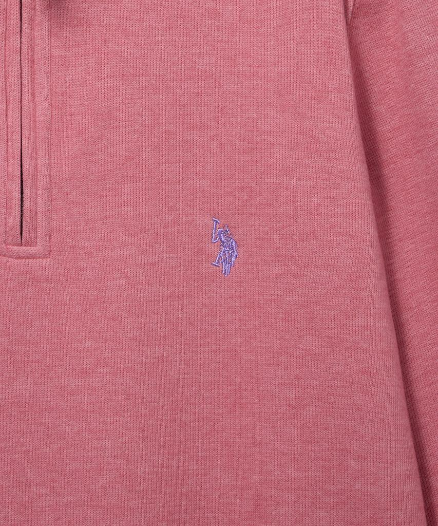 USPOLOASSN French Rib Half Neck_Pink