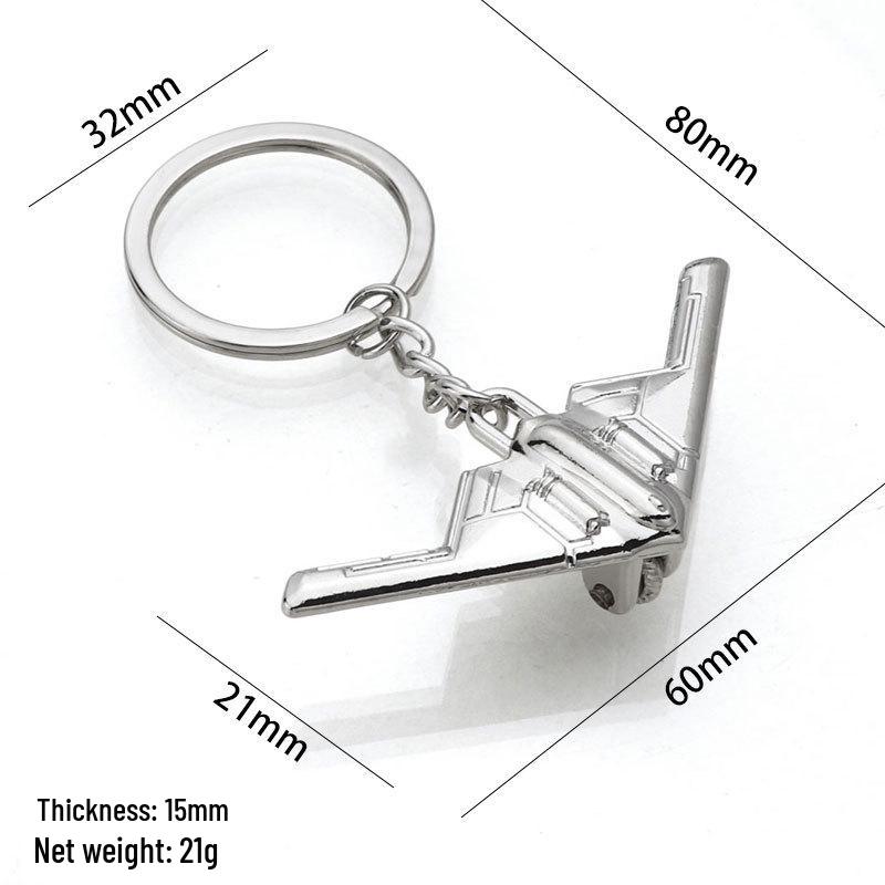 Creative Metal Airplane Keychain - Miniature Engine Pendant & Aviation Gift