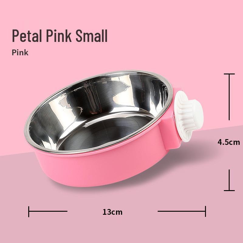 Stainless Steel Anti-Spill Hanging Pet Bowl for Cats, Dogs, and Rabbits