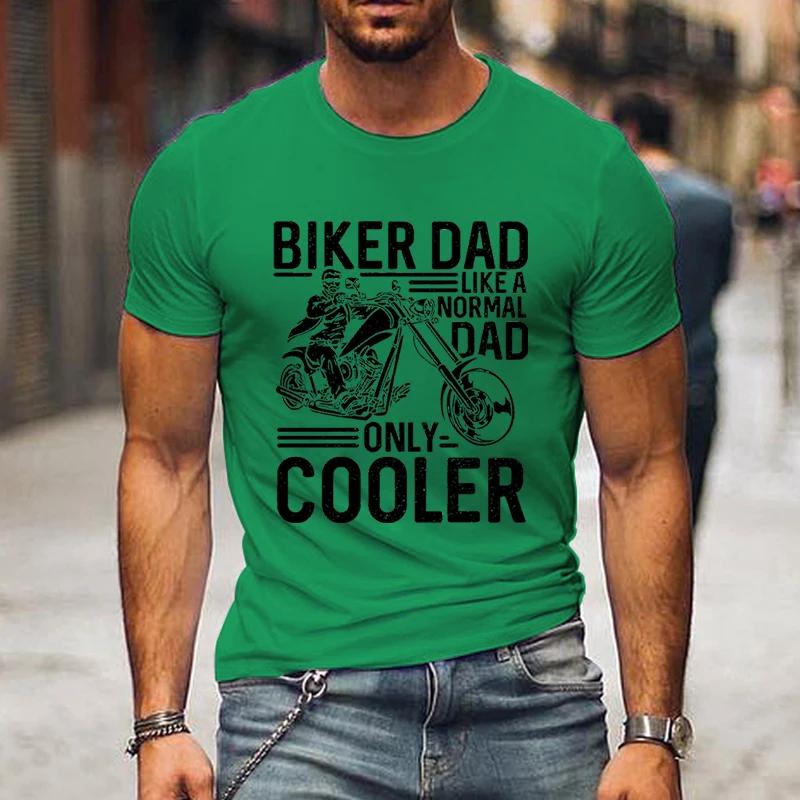 2024 Lustige Designs T-Shirts Biker Papa Nur Cooler Grafik T-Shirts Männer 90er Vintage Kleidung Vatertagsgeschenke Klassisches T-Shirt