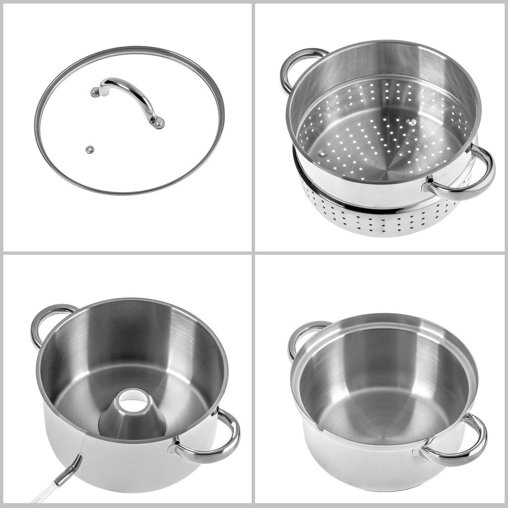 KADAX Juicer Pot 5L Stainless Steel Steamer For Induction Induction Gas Steel 3IN1