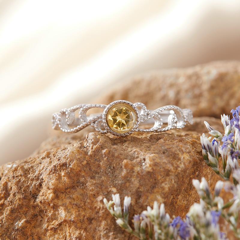 Natural Sapphire Ruby Topa Garnet Peridot Colored Treasure Ring Women'S S925 Sterling Silver Index Finger Ring