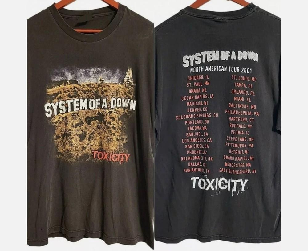 SOAD System Of A Down Тур 2025 Нью-Йорк Мерч Футболка Унисекс Футболка XXXXL