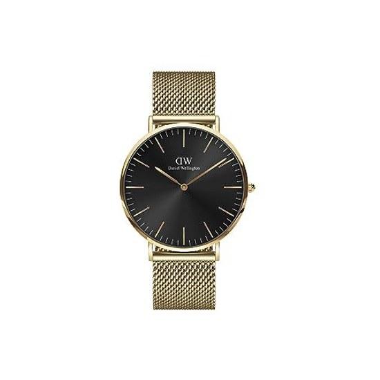 Official Limited/2-Year Warranty/Authentic Product Daniel Wellington DW Mens Watch Classic Mesh Onyx 40mm Men Gold Black Blue/Brown Luxury Leather
