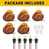 For Chevy GMC C/K Series 73-87 Cab Roof Light Marker Yellow Lens + Amber LED Kit