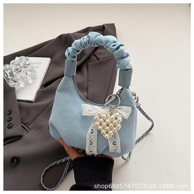 Niche Design Pleated Handbag 2025 Spring New Korean Version Trendy Personalized Shoulder Bag High Value Messenger Bag