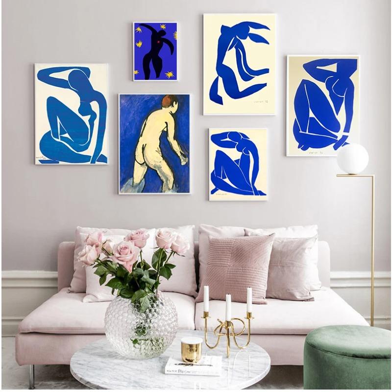 Abstract Home Decoration Canvas Art Painting French Henri Matisse Blue Posters Hd Print Wall Picture For Living Room
