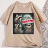 Funny Raccoon Diet Coke TShirt Cotton Short Sleeve Funny Tee for Animal Lovers Round Neck Oversized Streetwear Casual Trendy