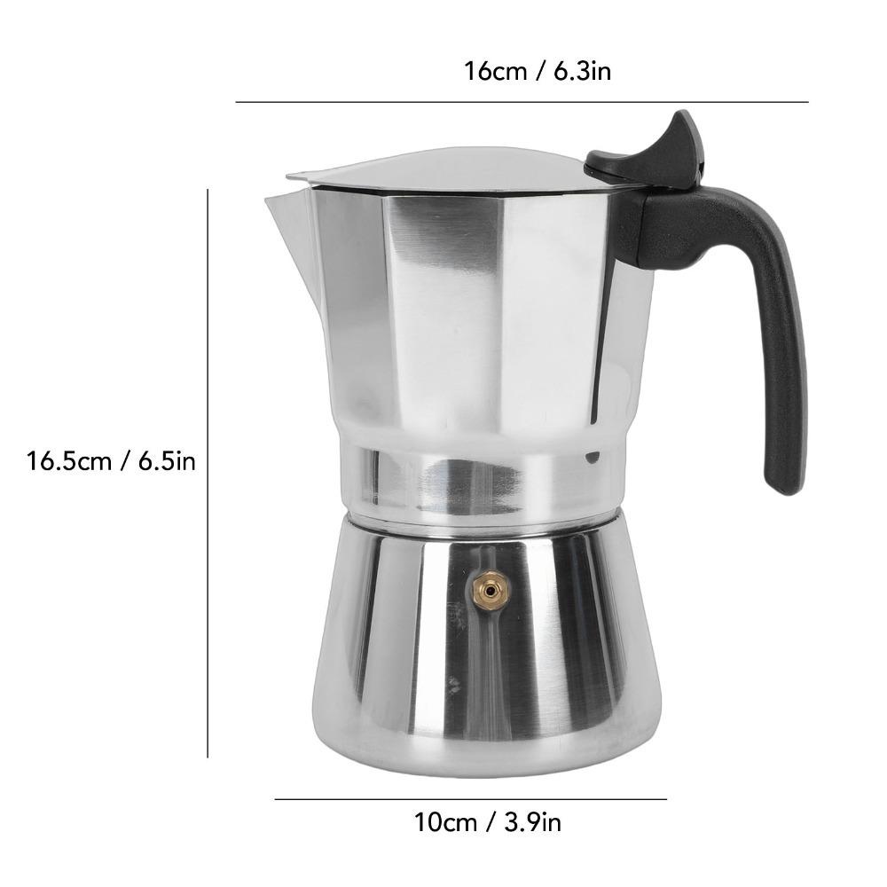 Stainless Steel Stovetop Coffee Maker Stovetop Espresso Maker Gas Stove Compatible