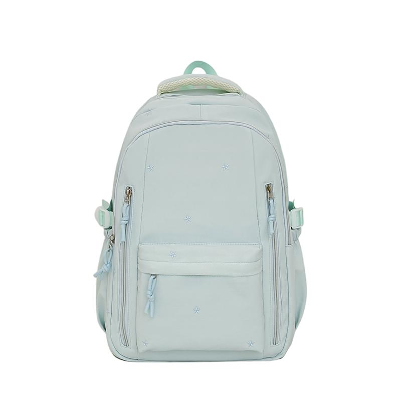 Star Embroidered Backpack Junior High School Student Schoolbag Lightweight Backpack