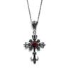 Verzierte Gothic Kreuz Halskette, Gothic Schmuck, Statement Halskette, Kreuz Anhänger, Geschenk, Klassische Goth Halskette,