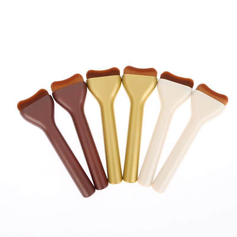 Kontürleme Bronzlaştırma Likit Fondöten Krem Allık İçin Dil Şekilli Makyaj Fırçaları Yumuşak Kıllı Çok Amaçlı Makyaj Aleti Günlük Kullanım İçin