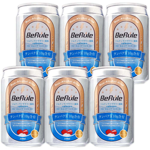 

BeRule Безалкогольный соленый личи кислый вкус сывороточный напиток, 330 мл x 6 бутылок, 10 г белка