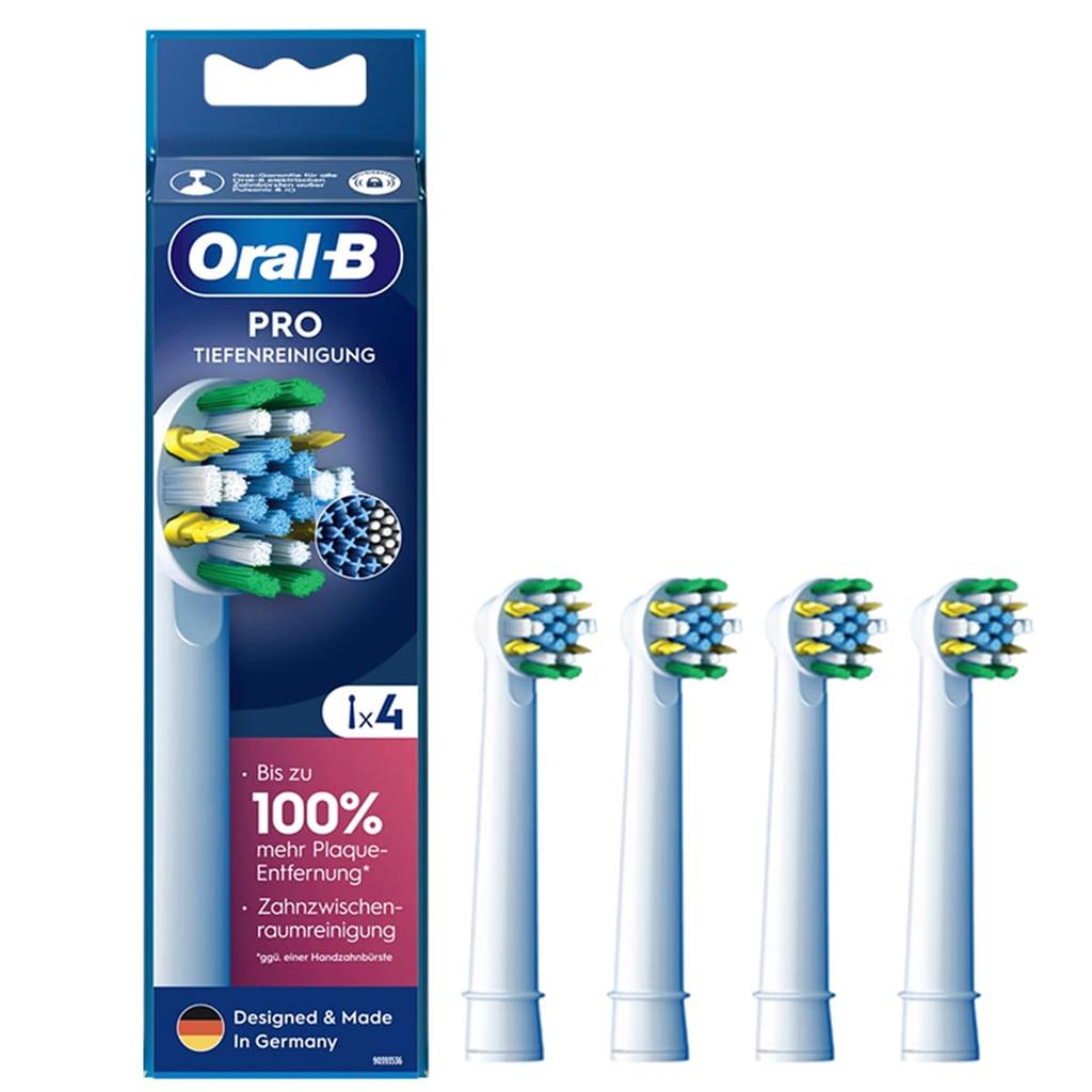 Braun Pro Series Electric Toothbrush Replacement Brush with Interdental Oral-B Oral-B Wiper, Frustration-Free Packaging, EB25RX-4