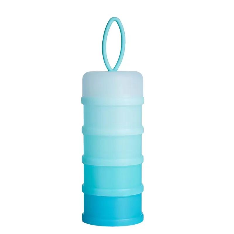 

Портативный дозатор молочной смеси с 4 отделениями, контейнер для хранения детского питания, подходит для путешествий, контейнер для детского питания с молоком