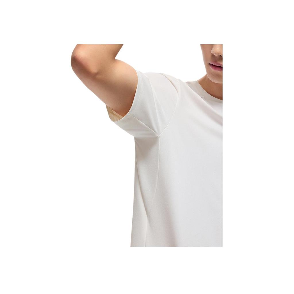 Anta Champion All-Weather Series Solid Color Round Neck Comfortable Moisture-Wicking Versatile Short Sleeve T-Shirt Men Tops Paper-White 152520139-1