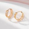 Kinel Vintage Glossy Gold Color Chain Shape Earrings For Women Simple Design Fine Jewelry