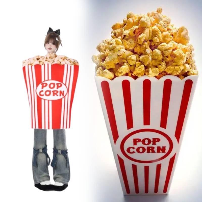Costume Cosplay Popcorn Food Themed Halloween Party Stage Fashion Performance