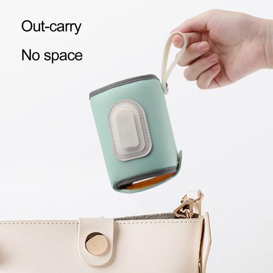 Baby Bottle Warmer Rechargeable Portable Type-C Charging Temperature Adjustable with LED