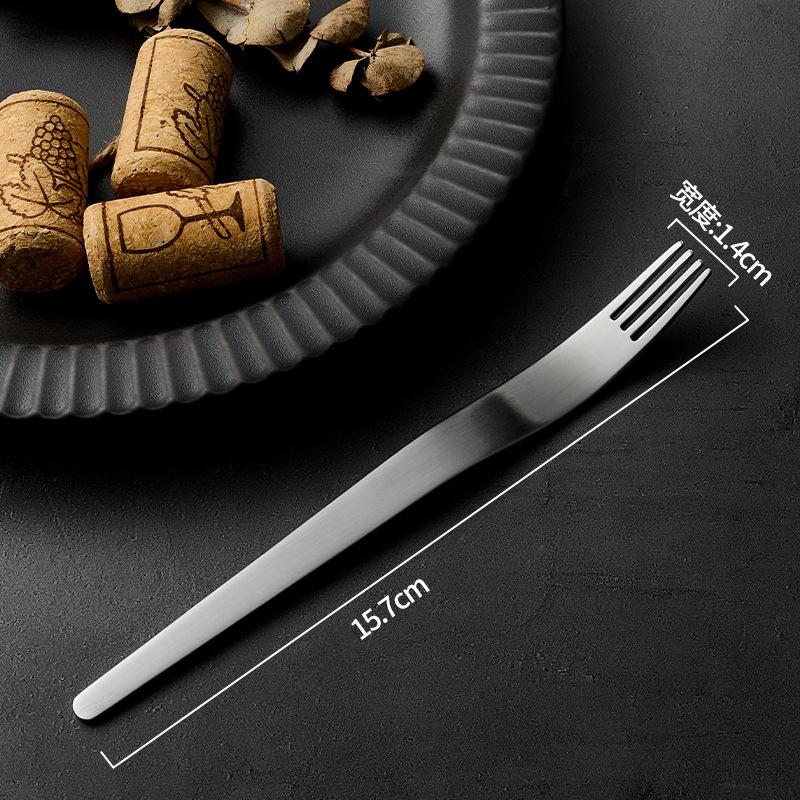 Stainless Steel Fruit Fork, High-end Feel, Cake and Dessert Fork, Household Food Grade, Minimalist Style, Small Fork, Fruit Skewer