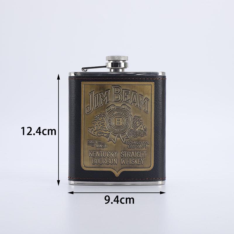 Compact Stainless Steel Portable Hip Flask for Outdoor Use