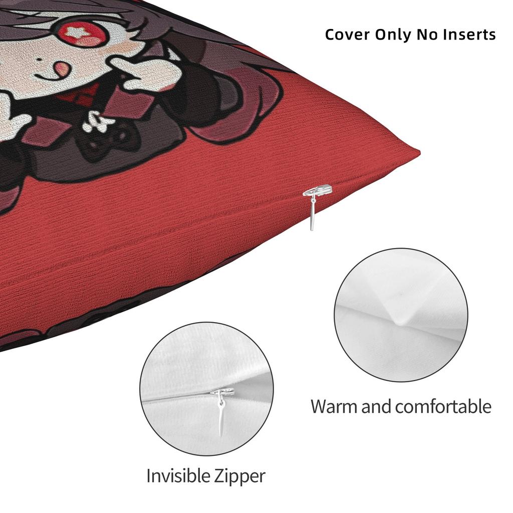 Printing Hu tao genshin impact Pillowcase Polyester Cushion Cover Decorations cute waifu anime Pillow Case Cover Bedroom Zipper