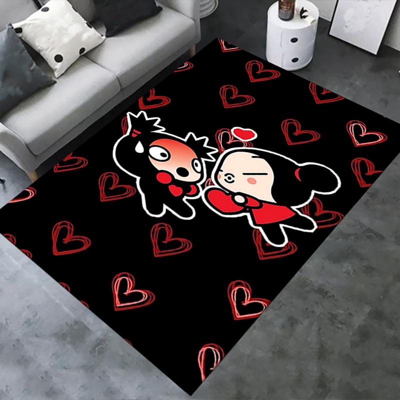 Pucca Chair Mat: Cute Cartoon Decor for Home Office, Living Room, Bedroom - Perfect Gift Idea!.1256a