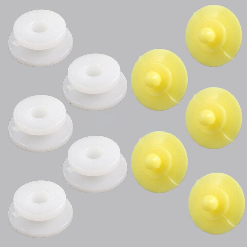 10 Clip Plastiche Per Portiera Auto - Opel Vivaro / Movano - Colori Bianco E Giallo - Ricambio Fissaggio