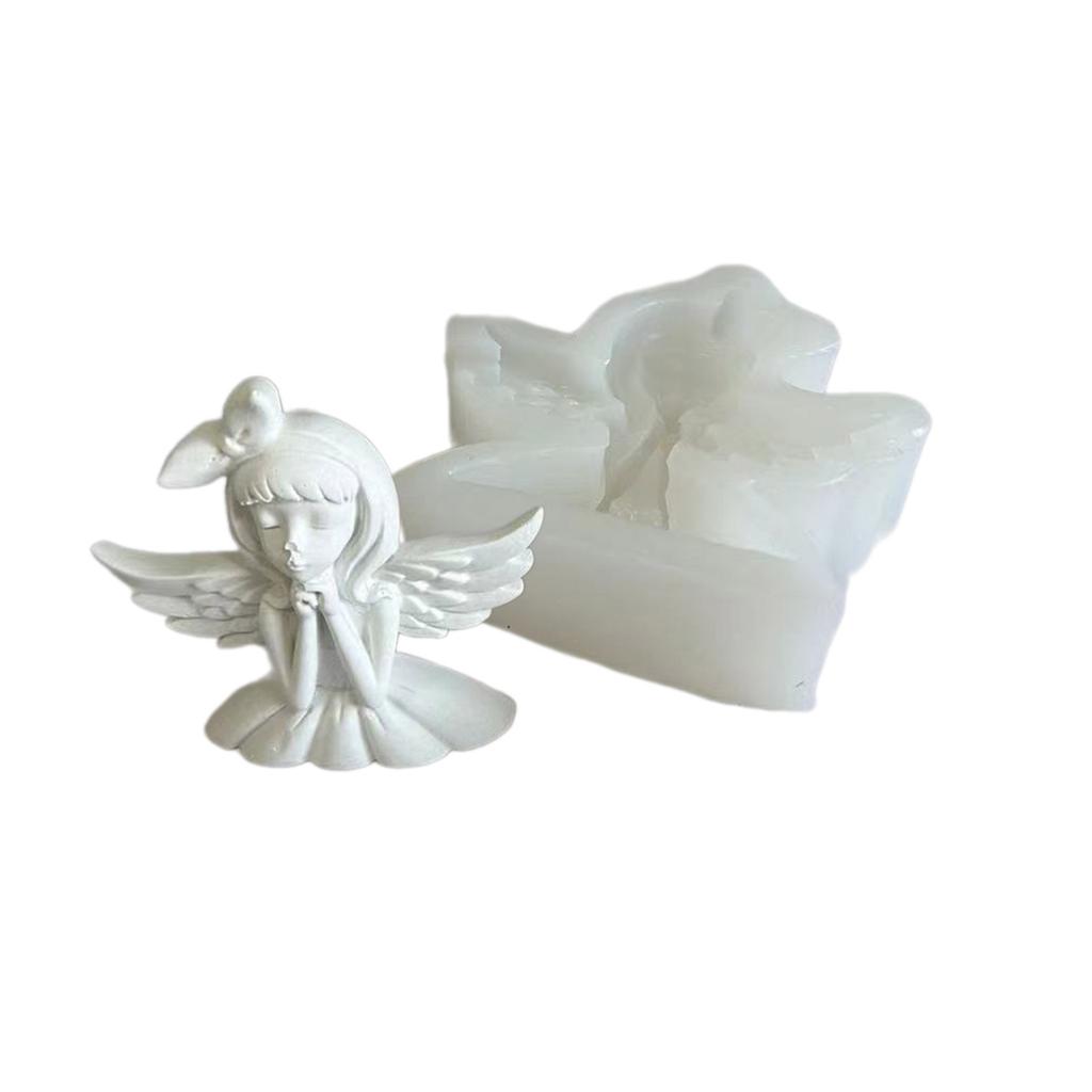 Angel Girl Silicone Molds Epoxy Resin Mold DIY Scented Candle Mold Table Ornament Making Tool for Making Crafts Decor