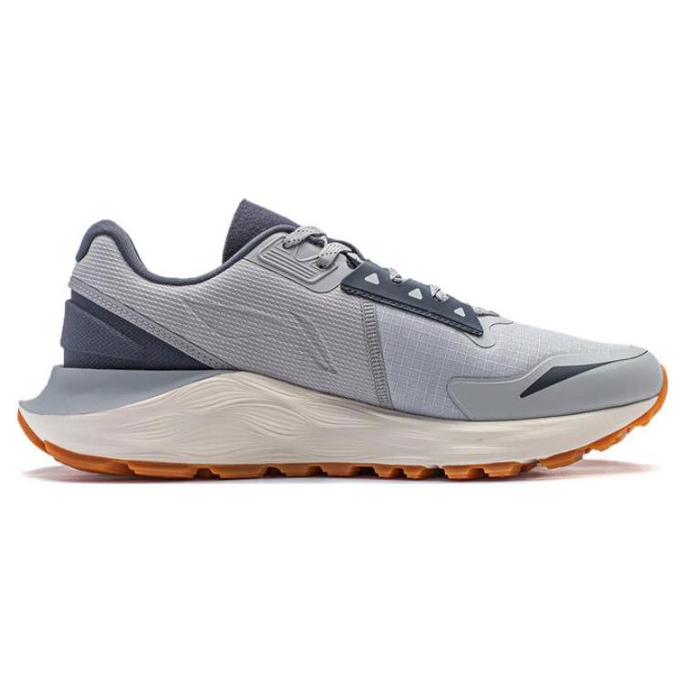 Li Ning Yufeng Cushioning Slip Resistant Abrasion Resistant Low top Running Shoes Men's Gray ARST055-2