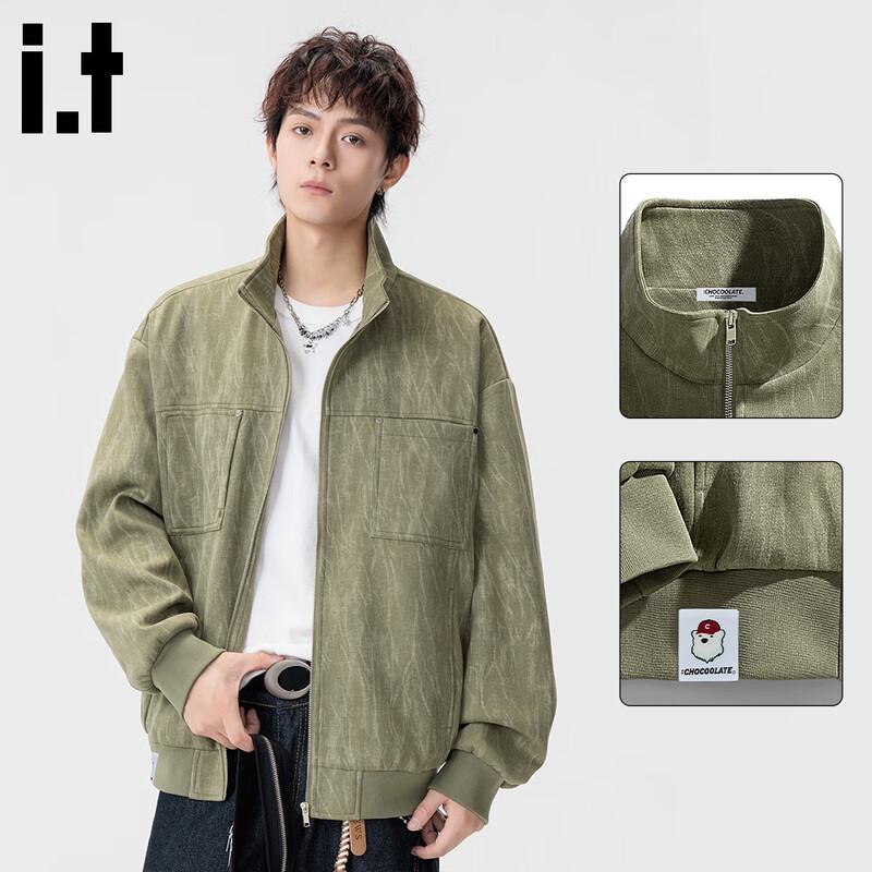 :CHOCOOLATEit Men s Trendy Plus Size Stand-Collar Jacket 5XL