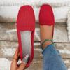 Autumn 2024 New Outwear Solid Color Oversized Shallow Cut Shoes Women's Knitted Comfort Flat Shoes Women Zapatos De Mujer