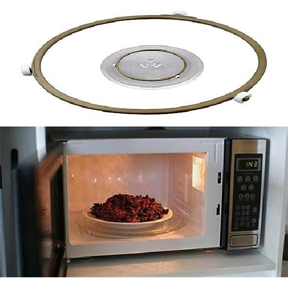 10.6"-12.4" Microwave Turntable Ring, 7.44 Inch Rotating Ring Roller, Middle Glass Plate Tray Support Holder, Replacement Inner Ring - for Microwave
