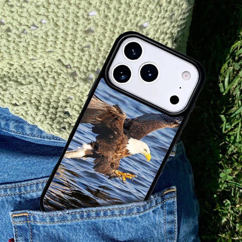 Golden Eagle Flying Phone Case Cover Compatible with for IPhone 17air 16e 15 14 13 12 11Pro Max 17 Air