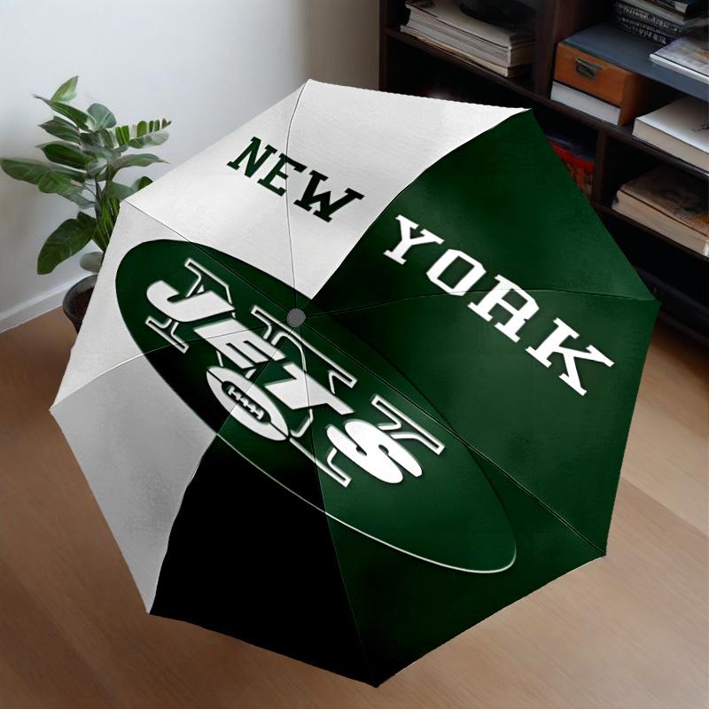 Jets Football Umbrella 8-Frame for Travel, Camping, Casual Lightweight Portable Umbrella, Essential for Every Family Holidays Gift