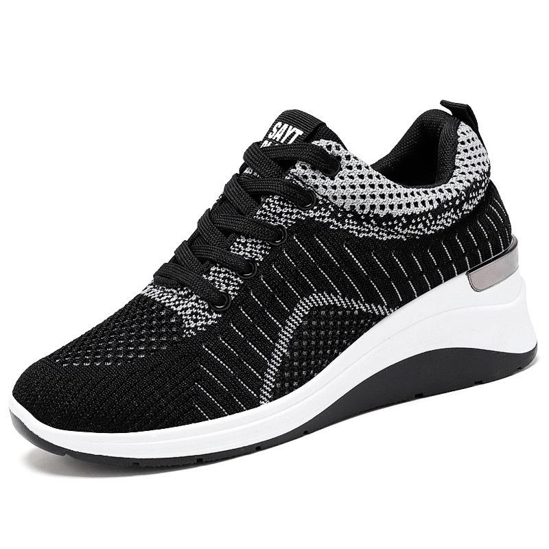 Shoes Women's Autumn New Women's Shoes Inner Height Increase Hs Trendy Shoes Breathable Platform Sports Shoes Women