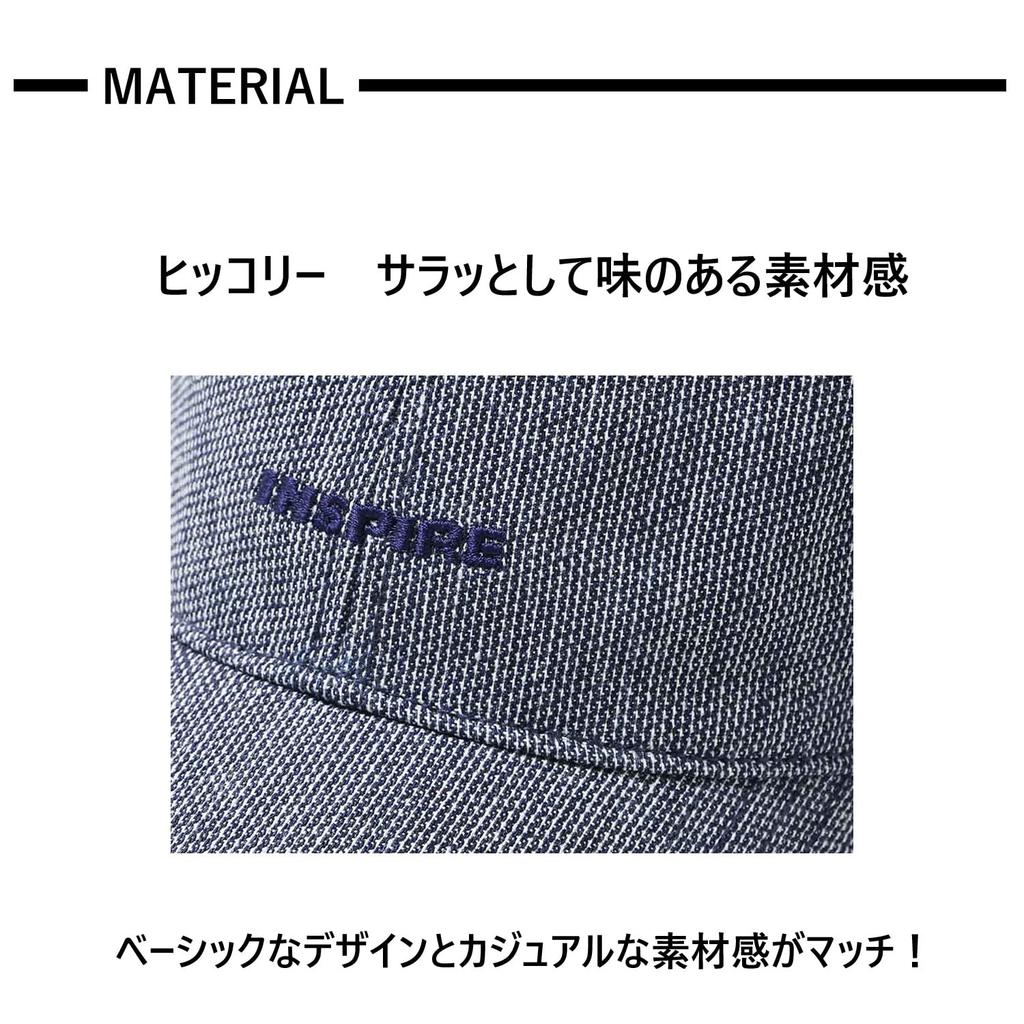 INSPIRE Denim Cap with Deep Day Size 15 Navy Logo, Denim, Men's, Travel, Sports, Golf, Fashionable, Gift, Father's Gift,