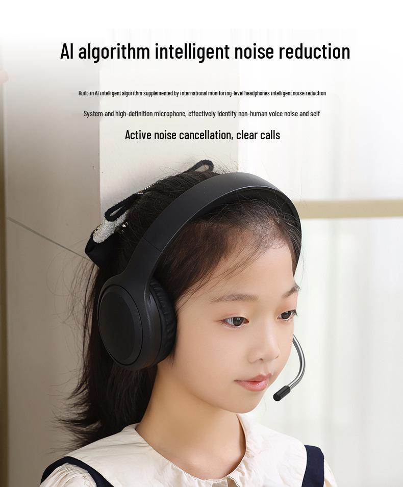 Kids Wireless Over-Ear Bluetooth Headphones with Learning Monitor and Long Battery Life