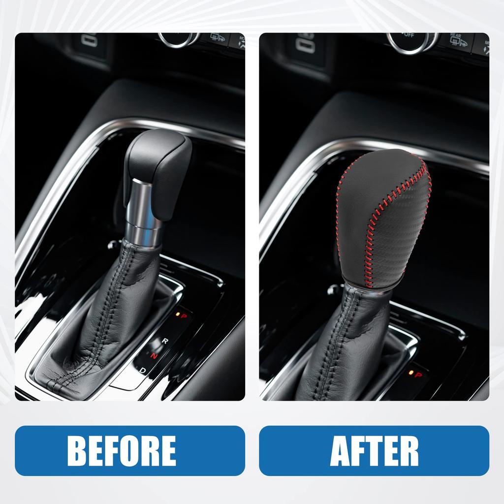 A ABSOPRO Shift Knob Gear Shift Knob Cover Shifter Lever Cover Leather Cover Easy