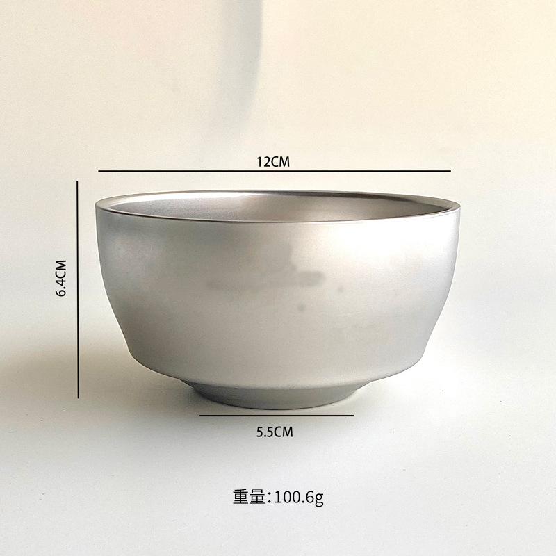 Portable Ultralight Titanium Bowl Outdoor Cooking Hiking & Camping Metal Plate Cookware Tableware Equipment