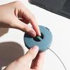 Portable Round Earphone & Data Cable Organizer – Snap-on PP Design for Travel