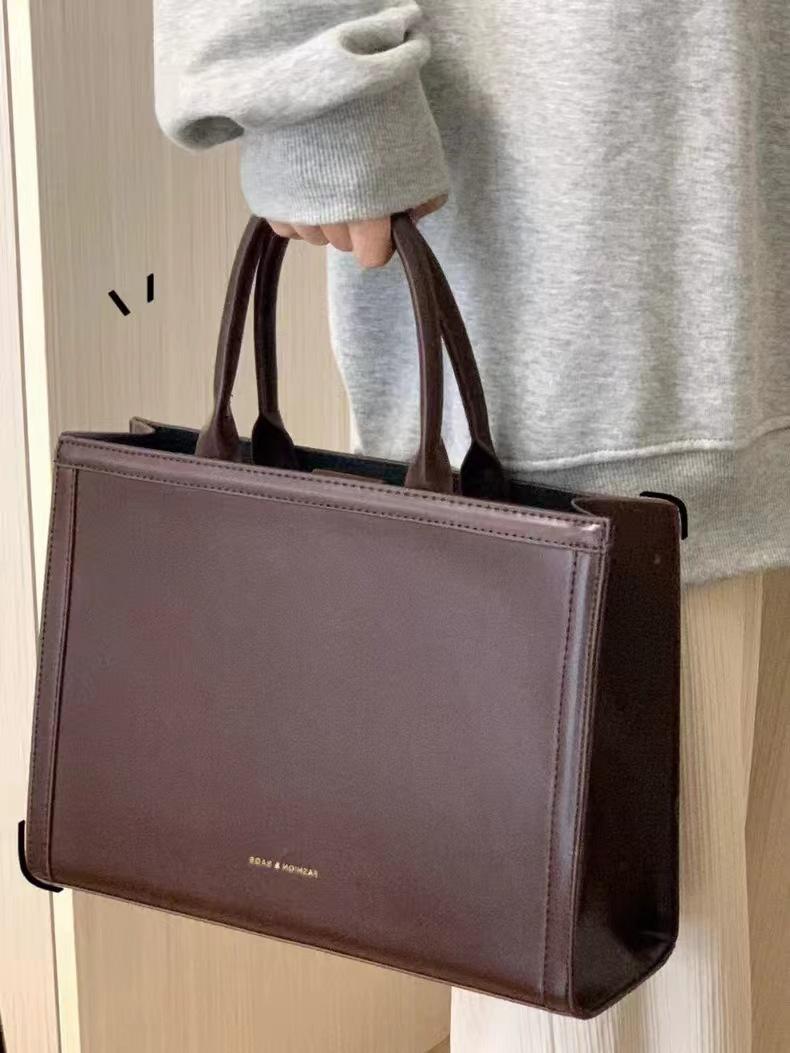 

Премиальный портфель для деловых поездок однотонный литературная сумка модная большая вместимость на плечо сумка-мессенджер женская бордовый