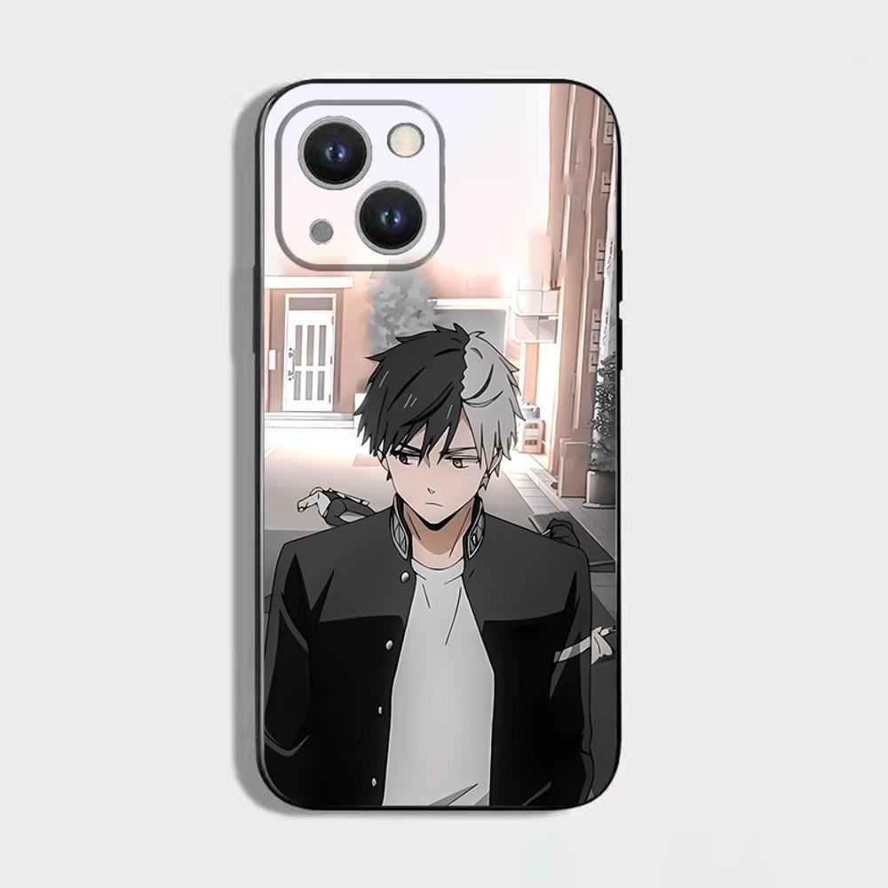 Anime Wind Breaker Sakura Phone Case For iPhone 16 15 Plus 14 13 Pro Max 12 Mini 11 X XS XR 7 8 8Plus Black Soft Phone Coque