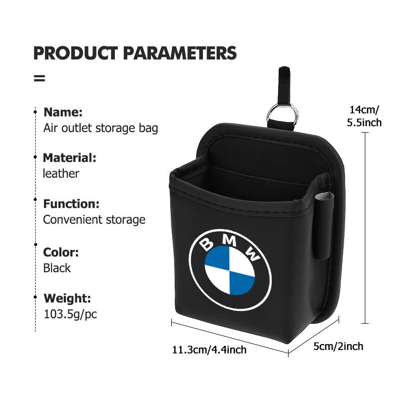 For BMW 5 E39 Car Air Vent Storage Pocket Phone Holder Coin Key Card Organizer For BMW M F10 F20 F30 F40 F15 F25 F26 F31 F49 E62 E83 E84