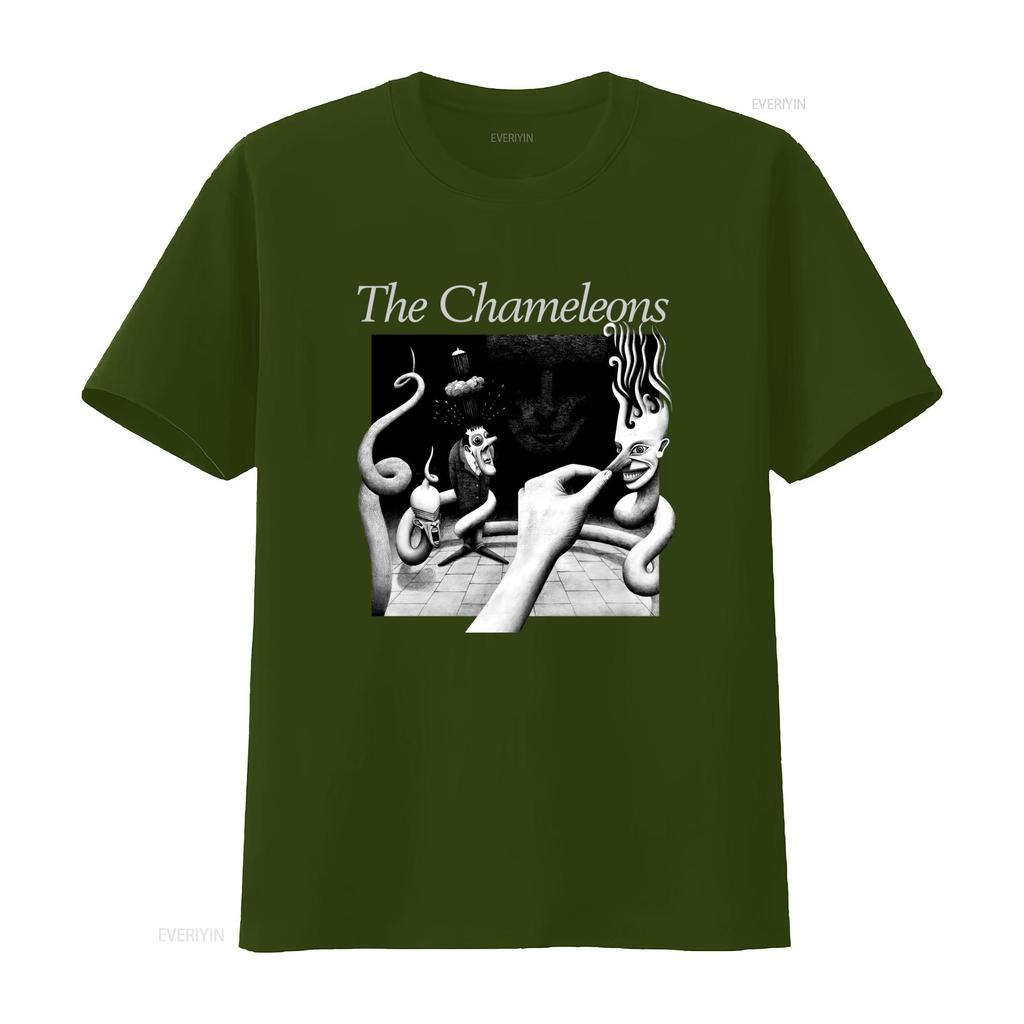 Vintage Sombre Surréaliste The Chameleons Groupe Post-Punk Impression T-shirt Décontracté vintage Lavé Confortable homme Élégant Unisexe graphique