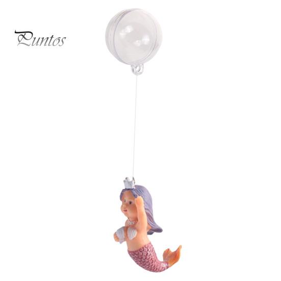 

Фигурка Русалки, украшение для аквариума, мультяшная форма, очаровательный внешний вид, экологически чистый мини-аквариум, плавающий декор красный