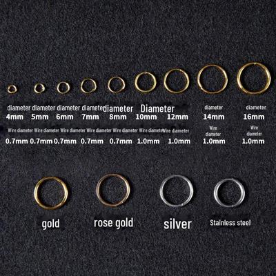 Copper & 18k Gold Open Ring: Stainless Steel Jump Ring, Single Ring, Handmade DIY Jewelry Accessory.